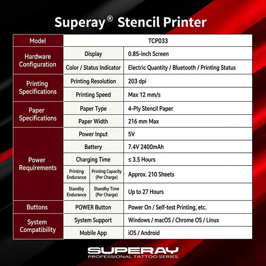 Superay portable wireless Printer