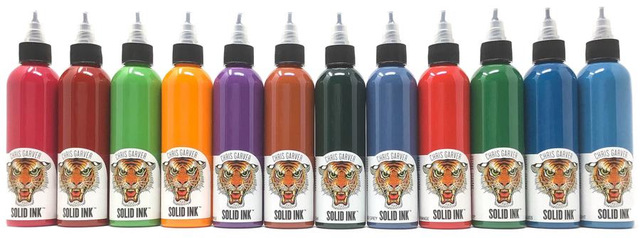 Chris Garver 12 Colors Set 4oz Solid Ink