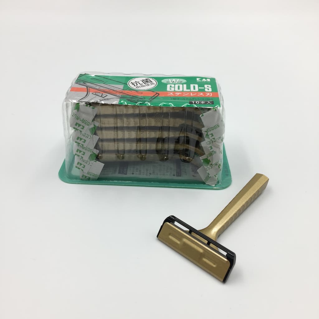 カミソリ T型 ゴールドステンレス