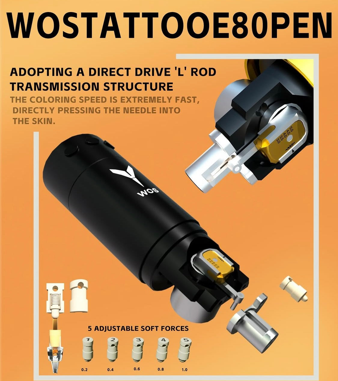 WOS E80 Wireless Tattoo Pen