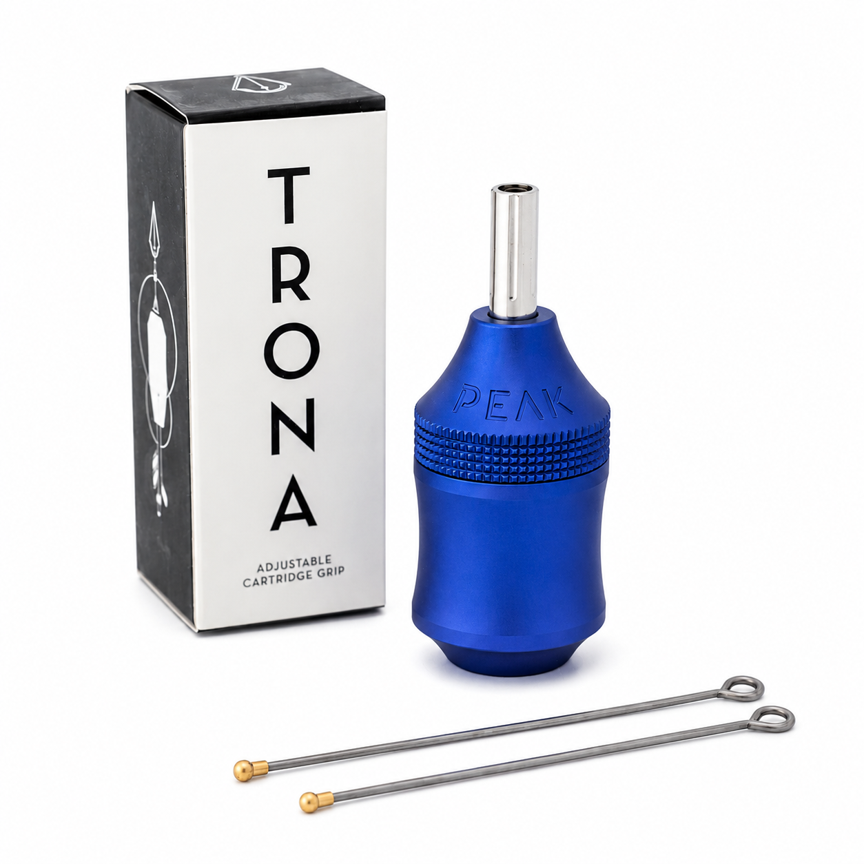 Peak Trona Aluminum 34mm Adjustable Cartridge Grip — Blue