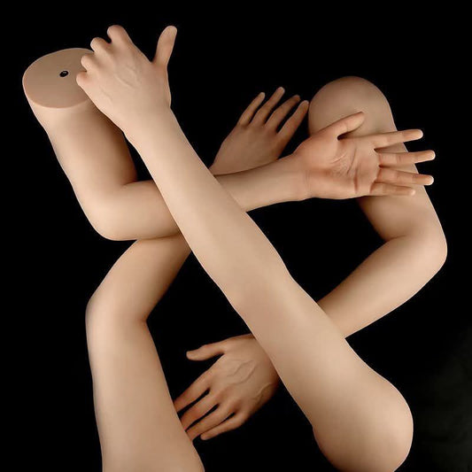 タトゥー練習・展示用 シリコン製模擬腕モデル (実物大・骨格入り)
