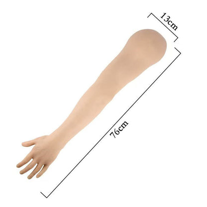 タトゥー練習・展示用 シリコン製模擬腕モデル (実物大・骨格入り)