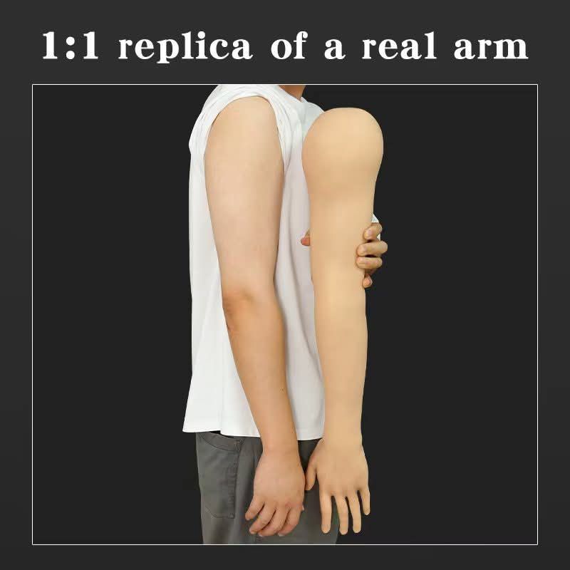 タトゥー練習・展示用 シリコン製模擬腕モデル (実物大・骨格入り)