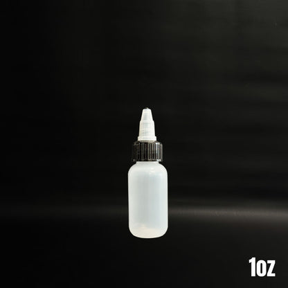 LDPE プラスチックボトルキャップ付き 1oz・2oz
