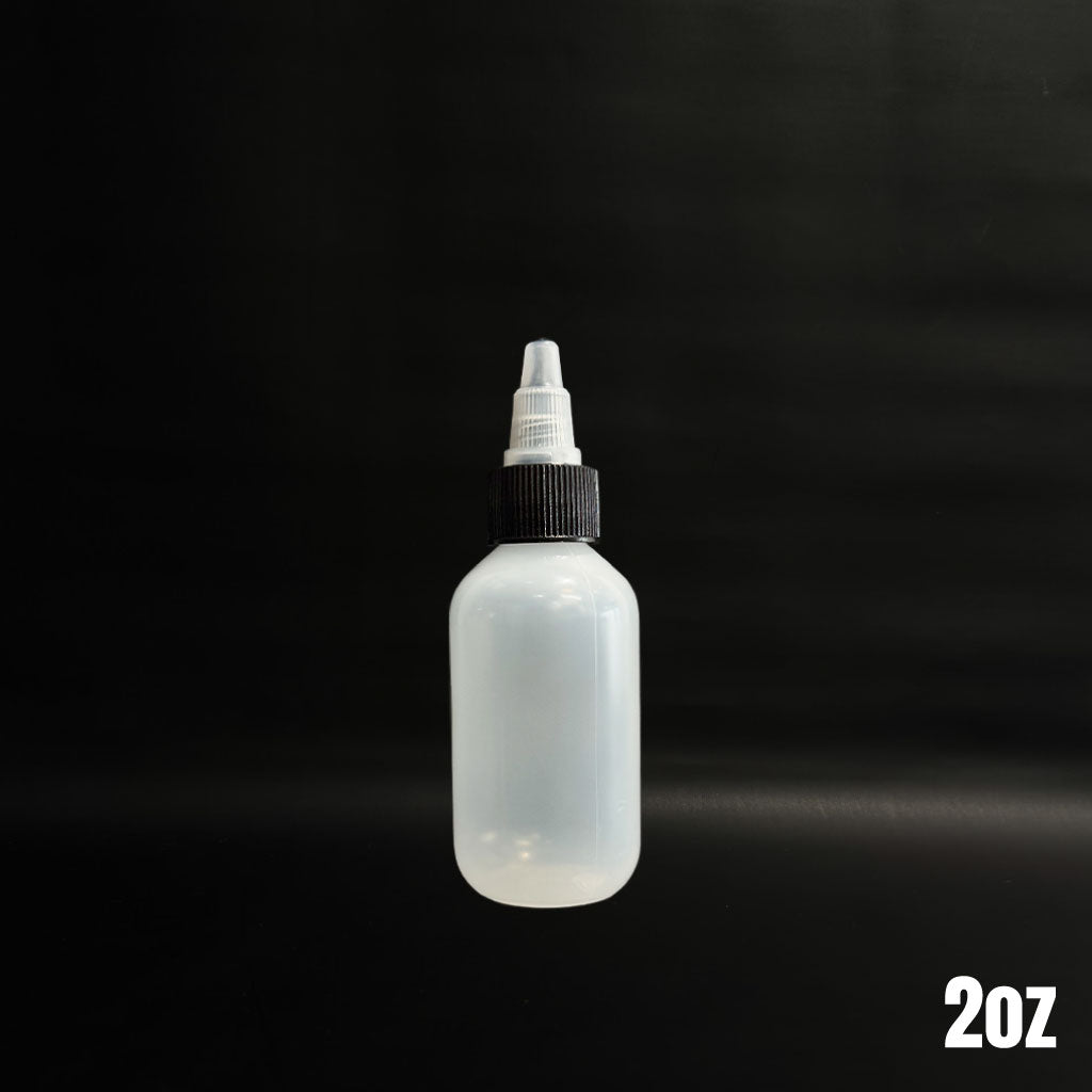 LDPE プラスチックボトルキャップ付き 1oz・2oz