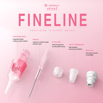 VETAR S Fineline - 0.18mm - スジ針 - ロングテーパー