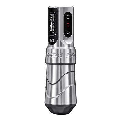 FK Irons Flux Max Tattoo Machine with 1 PowerBolt II — 4.0mm Clear